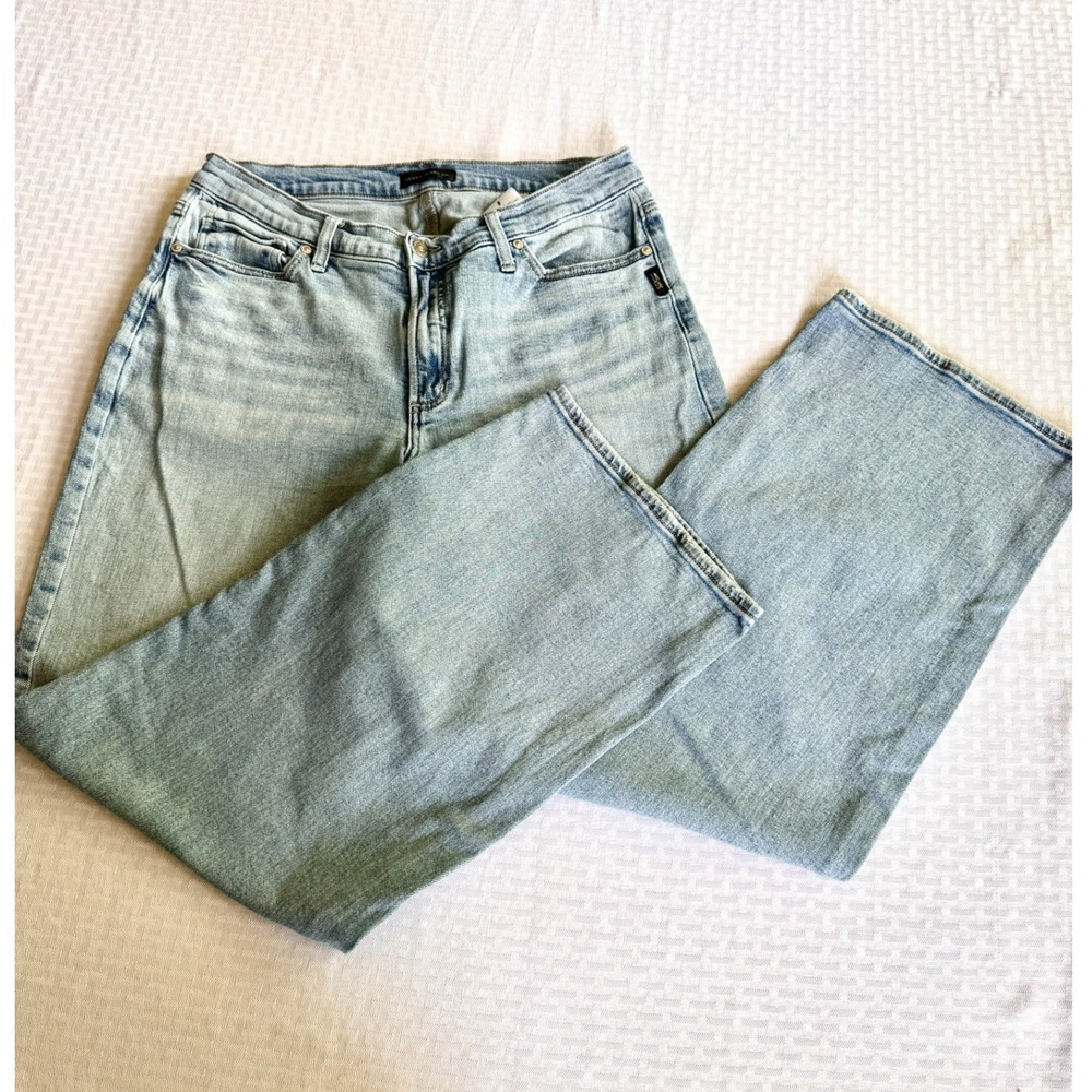 Silver Jeans Co V Front Wide Leg Jeans Light Wash High Rise W31 L31 L28944SOC235